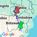 Google Map: Safari Cruise along the Zambezi River - South Africa, Botswana, Namibia, Zimbabwe (port-to-port cruise)