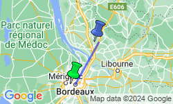 Google Map: The exceptional region of Bordeaux (port-to-port cruise)