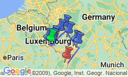 Google Map: 4 Rivers: The Moselle, Sarre, Romantic Rhine, and Neckar Valleys
