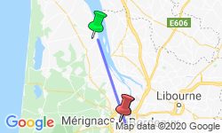 Google Map: Cruise through the Aquitaine Region from Bordeaux to Royan, along the Gironde Estuary and the Garonne and Dordogne Rivers (port-to-port cruise)