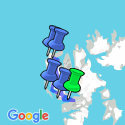 Google Map: Nord Spitzbergen, Arktische Sommer