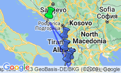 Google Map: Hiking Cruise in the Balkans: Croatia, Greece, Albania, and Montenegro (port-to-port cruise)