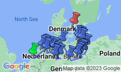 Google Map: From Amsterdam to Copenhagen, explore the northern canals by cruising  the Elbe, the Havel, the Oder and the Baltic sea (port-to-port cruise)