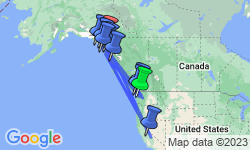 Google Map: Cruise To Alaska : Inside Passage, Glacier Bay