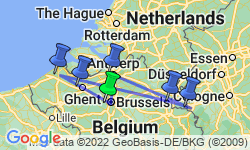 Google Map: Belgian Holiday Markets (2024) - Brussels to Brussels