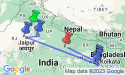Google Map: India's Golden Triangle & the Sacred Ganges (2024) - New Delhi to Kolkata