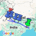 Google Map: Cruise on the Ganges between Kolkata and Varanasi & the splendors of Rajasthan (port-to-port cruise)