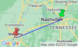Google Map: Nashville To Memphis