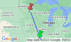 Google Map: St. Louis To Minneapolis