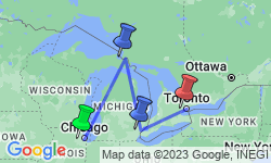 Google Map: Chicago To Toronto