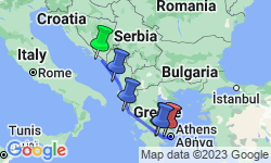 Google Map: Van Dubrovnik tot Athene (formule haven/haven)