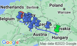 Google Map: Christmastime from Budapest to Frankfurt with 2 Nights in Budapest