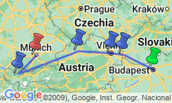Google Map: Danube Symphony with 2 Nights in Munich (Westbound)