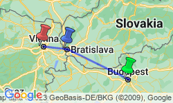 Google Map: Christmastime from Budapest to Vienna