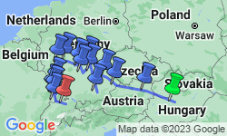 Google Map: Enchanted Europe with 2 Nights in Budapest (Westbound)