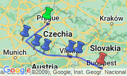 Google Map: Danube Dreams with 2 Nights in Prague (Eastbound)