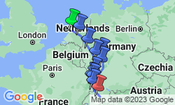 Google Map: Reflections on the Rhine with 2 Nights in Lucerne (Southbound)