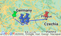 Google Map: Festive Season in the Heart of Germany with 2 Nights in Prague