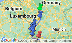 Google Map: Christmastime in Alsace & Germany (Southbound)