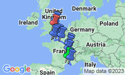 Google Map: Grand France with 3 Nights in London (Northbound)