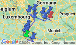Google Map: Christmastime from Basel to Nuremberg