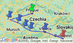 Google Map: The Legendary Danube with 2 Nights in Prague