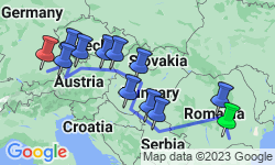 Google Map: The Danube from Romania to Germany with 1 Night in Bucharest and 2 Nights in Transylvania