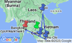 Google Map: Fascinating Vietnam, Cambodia & the Mekong River with Bangkok (Southbound)