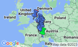 Google Map: Romantic Rhine with 3 Nights in Lake Como & 1 Night in Lucerne & Mount Pilatus (Northbound)