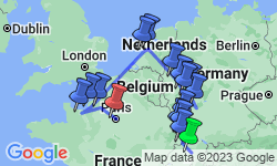 Google Map: Timeless Rivers of Europe: the Rhine and Seine with 2 Nights in Lucerne