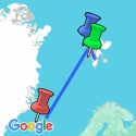 Google Map: Spitsbergen - Northeast Greenland - Aurora Borealis, Including Long Hikes