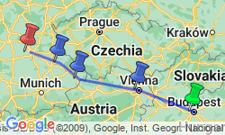 Google Map: Delightful Danube (2025) - Budapest to Nuremberg