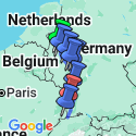 Google Map: Rhine Holiday Markets (2025) - Cologne to Basel