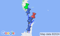 Google Map: Antarctic Express: Cruise South, Fly North