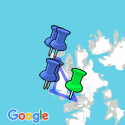 Google Map: Norte de Spitsbergen Basecamp - Solsticio de verano - Kayak gratuito, raquetas de nieve / senderismo, taller de fotografía, buceo (suplementado)