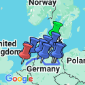 Google Map: From Copenhagen to Amsterdam : The Baltic Sea, the Oder and Havel and Elbe Rivers (port-to-port cruise)