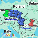 Google Map: The Danube from Germany to Romania