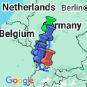 Google Map: Christmastime in Alsace & Germany (Southbound)