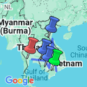Google Map: Fascinating Vietnam, Cambodia & the Mekong River with Bangkok (Northbound)