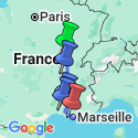 Google Map: Burgundy & Provence (Southbound)