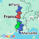 Google Map: Burgundy & Provence (Northbound)
