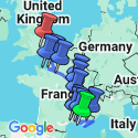 Google Map: Grand France with 2 Nights in French Riviera & 3 Nights in London (Northbound)