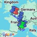 Google Map: Grand France with 2 Nights in French Riviera (Northbound)
