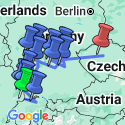 Google Map: Christmastime from Basel to Nuremberg with 2 Nights in Prague