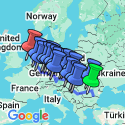Google Map: From Romania to the North Sea with 1 Night in Bucharest and 2 Nights in Transylvania