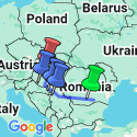 Google Map: The Danube from Romania to Budapest