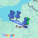 Google Map: Active & Discovery on the Seine (Northbound)