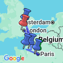 Google Map: Paris to Normandy with 3 Nights in London