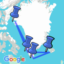 Google Map: South Greenland: Exploring Glaciers, Fjords and Viking Culture