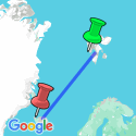 Google Map: Spitsbergen, noreste de Groenlandia y Scoresby Sund, incluidas largas caminatas